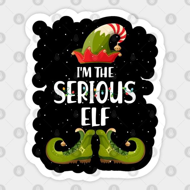 Im The Serious Elf Christmas Sticker by intelus